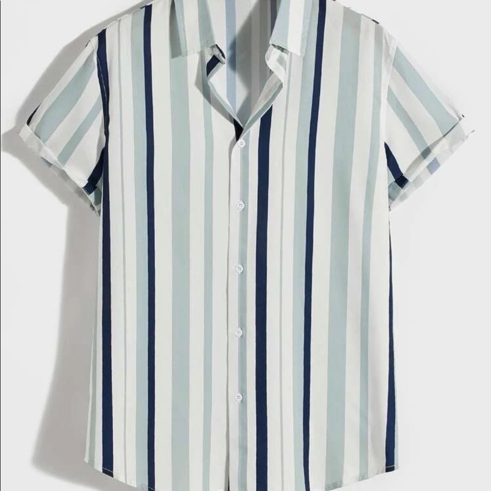 Multicolor Casual Men’s Stripe Print Shirt